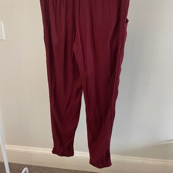 Talula Red Cropped Joggers - Picture 2 of 3